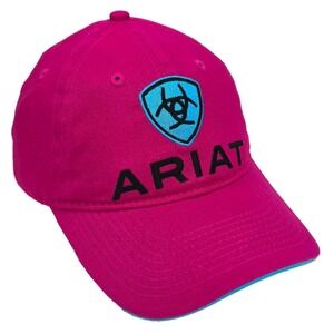 Ariat Hat Women's Hot Pink Turquoise Logo Baseball Cap OSFM Western Outdoor